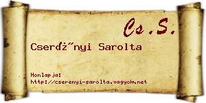 Cserényi Sarolta névjegykártya