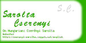 sarolta cserenyi business card